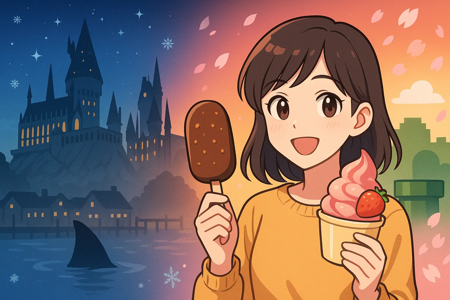 USJアイス巡りの決定版｜冬のご褒美チョコから春のいちごまで全制覇！