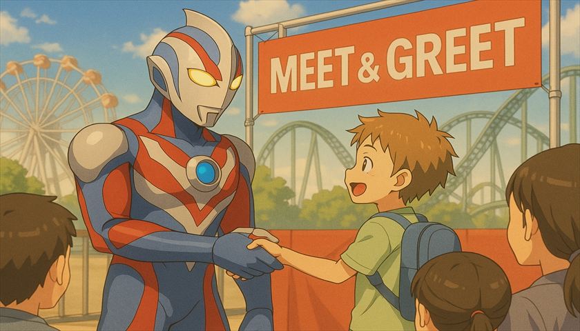 東京・よみうりランドで待望の「ウルトラマンオメガはじめまして握手会」