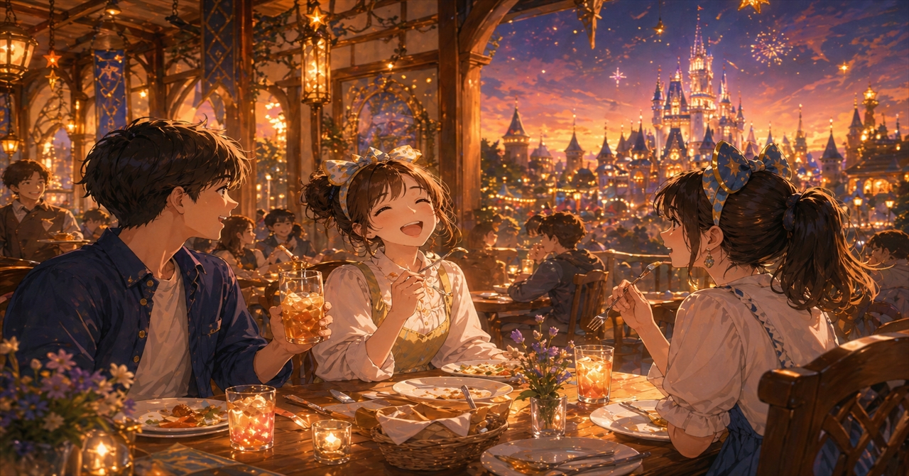 一日の思い出を締めくくる、幸せなレストラン時間