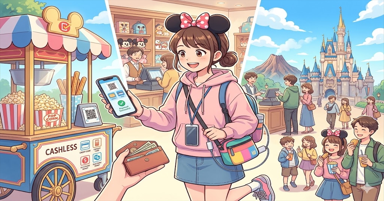 ディズニーランドの決済をシームレスに：キャッシュレスと現金のスマートな使い分け