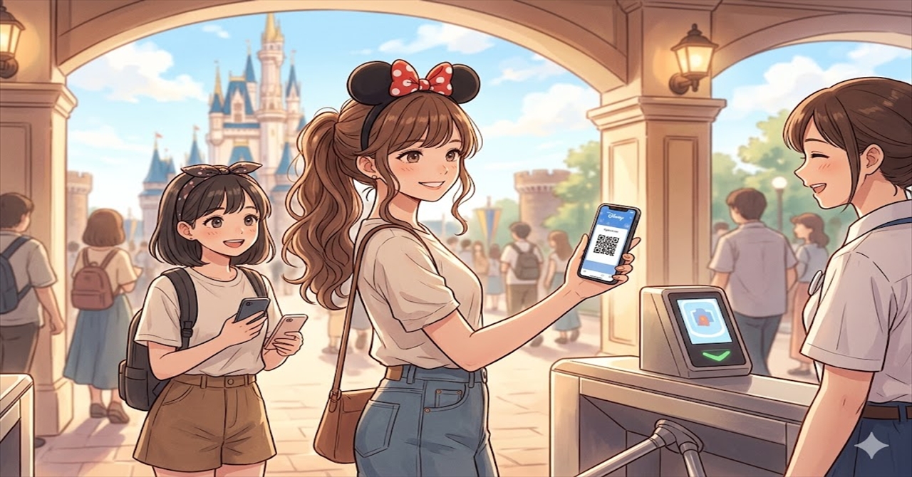 スムーズな準備で、夢の続きへ。パーク再入場と入園のひととき