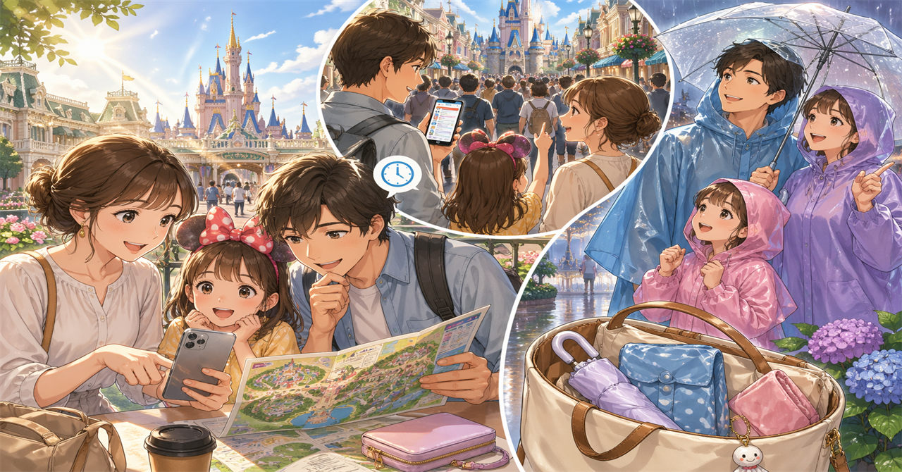 朝・混雑・雨の日も楽しむディズニーランドのモデルプラン