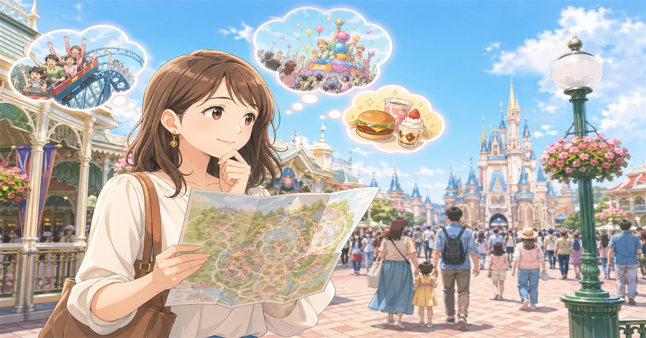 地図と目的で決まるディズニーランドの回り方