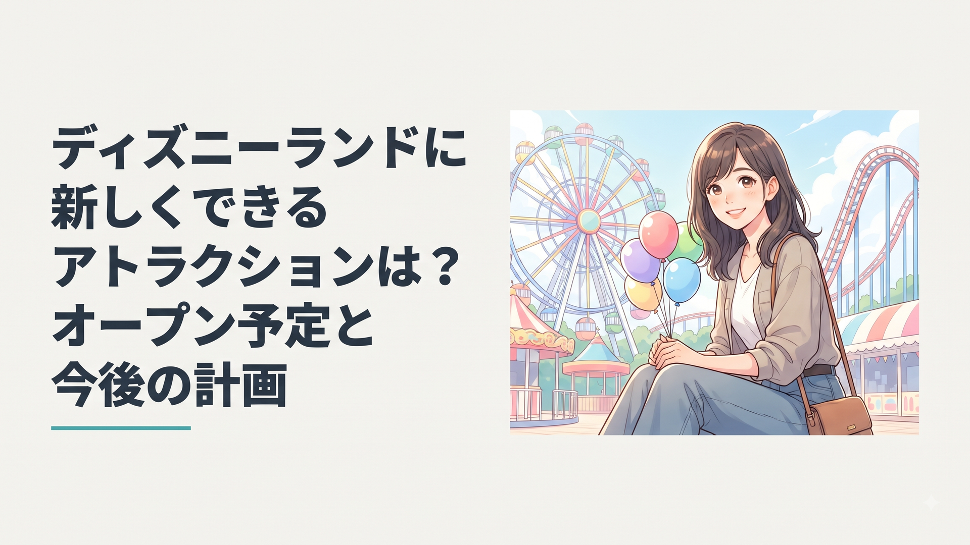 2027年に新しいアトラクションと広場が誕生する東京ディズニーランドの未来的なトゥモローランド